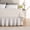 Embroidered/White, variant on Wrap Around Ruffled Lace Bed Skirt, Elastic Dust Ruffle with Adjustable Belts, Easy to Put On, Bed Frame Cover, Machine Washable (Embroidered/White, King/Queen-12.5" Drop)