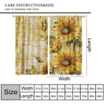 thumbnail image 4 of Sunflower Blackout Curtains Vintage Rustic Farmhouse Yellow Floral Sunflower Botanical Bedroom Living Room Bathroom Rod Pocket Decoration Window Drapes 2 Panels W21xL54in, 4 of 6