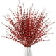 thumbnail image 1 of Nvzi 10 flores artificiales de jazmín de 75 cm de largo, ramo de flores falsas, ramas secas de jazmín artificial (rojo), 1 of 5