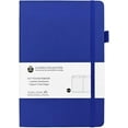 thumbnail image 1 of Cuaderno Horizontal con Banda Elástica A5, Cuaderno de Piel Sintética para Oficina de Negocios, Azul Azul, 1 of 6