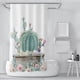 thumbnail image 5 of Yhmxh Decoración del baño Cortina de ducha de poliéster, de secado rápido y con dobladillo con peso, ideal para baño, con hojas tropicales. Organizadores y almacenamiento de baño Accesorios de baño, 5 of 5