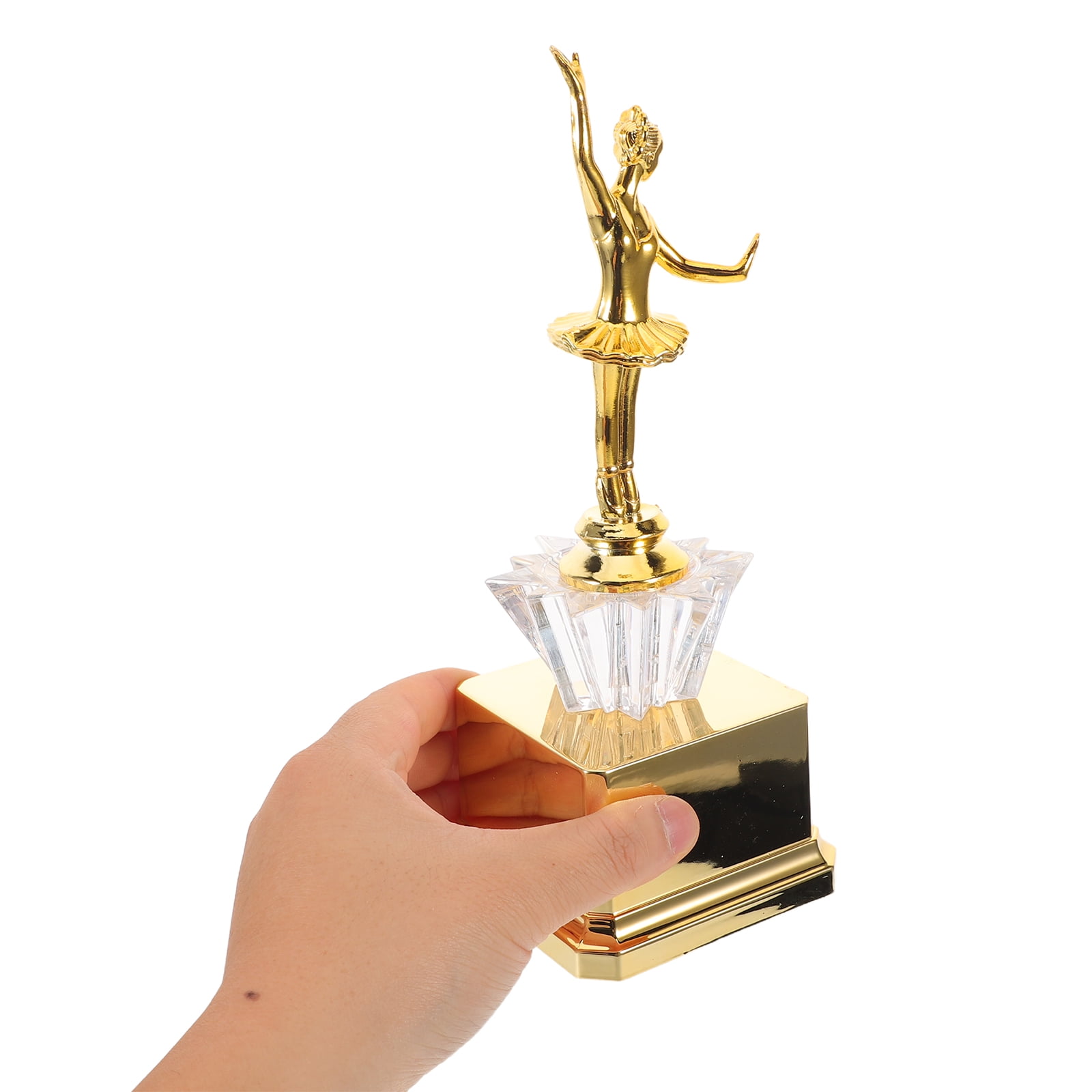 OUNONA Small Ballet Trophy Cup with Plastic Base for Dance Competition Awards, Recital Prizes and Display Trophies