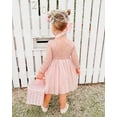 thumbnail image 4 of 2Bunnies Girls' 12M-10Y Paisley Lace Tulle Long Sleeve Knee Flower Girl Dress, 4 of 7
