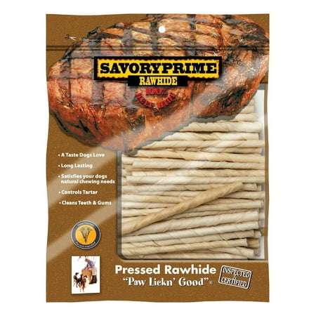 UPC: 0810359009063 | Savory Prime Munchy Dog Stix Medium Adult Rawhide Twists Natural 5 in. L 30 pk