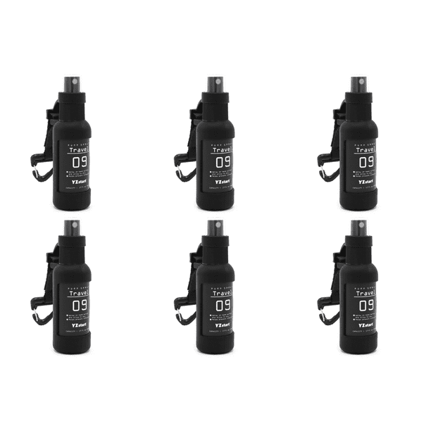 6uds. Botella pulverizadora de 50 ml, a prueba de fugas de alcohol, recargable para acampar al aire libre