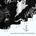 thumbnail image 6 of Retro Horror Themed Artwork Shower Curtain Cute Ghost Pumpkin Illustration Quick-Dry,72x84 inch Shower Curtain, 6 of 6