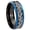 Black And Blue Step Edge, variant on Celtic Braided Concave Black Tungsten Men Ring 10MM