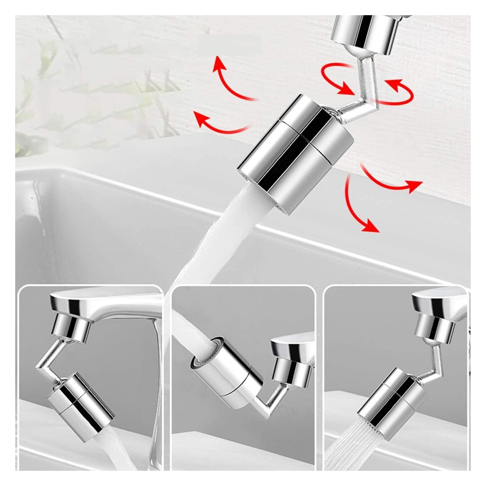 Faucet Aerator,Universal Splash Faucet Spray Head 720 Degree Rotating Tap Filter Water Bubbler Faucet Aerator Kitchen Faucet Nozzle ,Water Saving