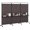 Brown, variant on 3 Panel Room Divider with Storage Shelves, 6FT Folding Privacy Screen with Lockable Wheels, Portable Rolling Wall Divider, Freestanding Partition Screen for Room Separation, Black