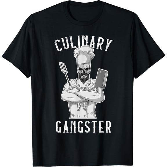 Culinary Gangster Cooking Kitchen Cook Chef Restaurant Grill Funny Creative Graphic T-Shirt
