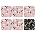 thumbnail image 2 of Bingfone Vintage Panda Flying In The Sky Between Clouds And Star Leather Drinks Coasters With Set Of 6,Suitable For Home Kitchen,Coffee Cup Coasters Home Gift, 2 of 9