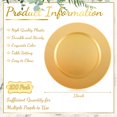 thumbnail image 3 of 100 Pcs Charger Plates Bulk 13 Inch Round Wedding Chargers Plastic Plate Dinner for Wedding Party Baby Shower Table Setting Event Decoration(Gold), 3 of 4