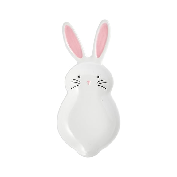 Bico Dreamy Rabbit Ceramic Hand Painted Spoon Rest, Microwave and Dishwasher Safe