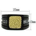 thumbnail image 2 of Two-Tone IP Gold (Ion Plating) Stainless Steel Ring with AAA Grade CZ in Clear for Women Clear Stone Color Style TK2519 Size 10, 2 of 4