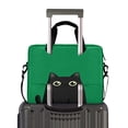 thumbnail image 2 of 16" Laptop Briefcase, Detachable Anti-Slip Shoulder Strap, Multi-Compartment Work Travel Bag Adorable Cartoon Black Cat, 2 of 8