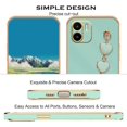 thumbnail image 3 of Compatible with Redmi A2 Case Silicone with Love Heart Chain, Ultra Slim Soft Xiaomi Redmi A2 Phone Case Shockproof Bumper Protective Cases for Women (Green), 3 of 13
