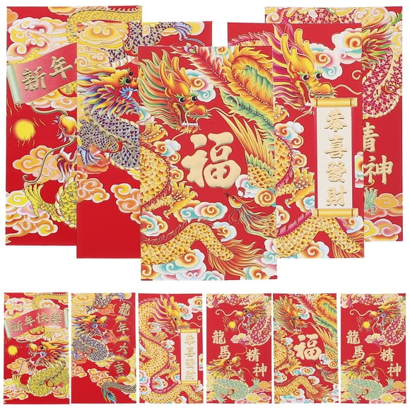 Miangastore 30Pcs Red Envelopes Chinese Style Assorted Color Rectangular Paper for Money Storage Gift Giving Wedding 2024