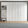 thumbnail image 2 of Nordic luxury wardrobe Modern simple and economical bedroom wooden lockers Customizable wardrobe combination of four or six door My Lux Decor Round, 2 of 10
