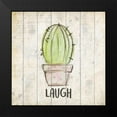thumbnail image 2 of Allen, Kimberly 15x15 Black Modern Framed Museum Art Print Titled - Watercolor Cactus Laugh, 2 of 5
