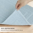 thumbnail image 3 of Yiannan 17x24 Inch Cotton Bath Rug, Soft Absorbent Non Slip Mat, Machine Washable Non Shedding, Fashionable Mat for Bathroom, Kitchen and Laundry,Pale Blue, 3 of 8