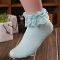 thumbnail image 3 of SPRING PARK 1 Pair Women Ankle Socks, Lace Ruffle Frilly Comfortable Cute Cotton Socks Ladies Girl Princess Lace Socks, 3 of 7