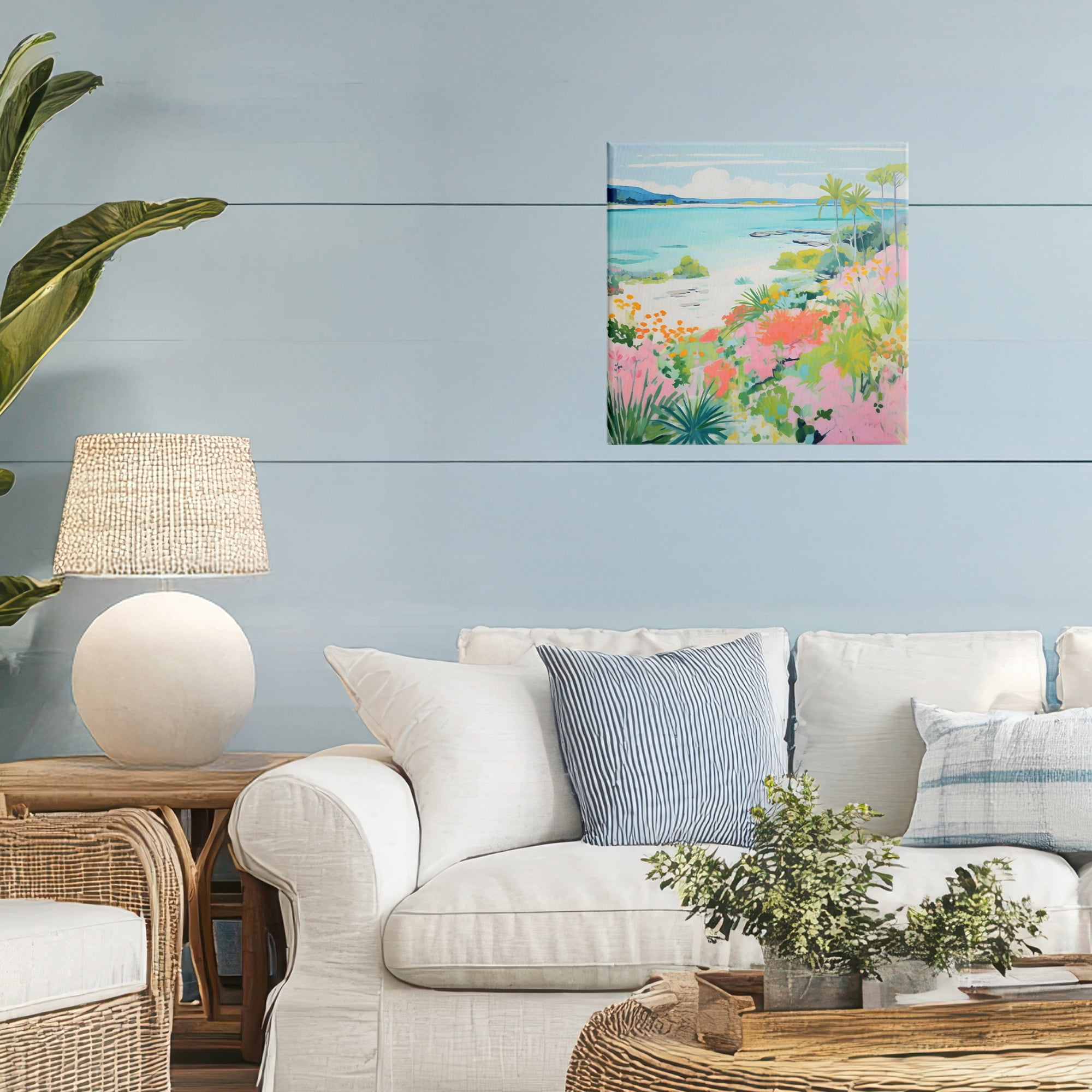 Stupell Industries Tropical Coast Blooming Shoreline Canvas Wall Art, design by Creative Studio