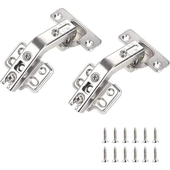 135 Degree Lazy Susan Hinge Full Overlay Concealed Corner Cabinet Hinge for Cabinet, Cupboard, Folded Door, Corner Kitchen Cabinet Replacement Hardware (1 Pair, 2 PCS)