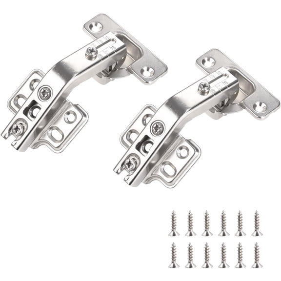 2 Piece 135 Degree Lazy Susan Cabinet Hinge Full Overlay Concealed Corner Cupboard Door Replacement Hardware