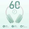 thumbnail image 5 of Gankoii Auriculares inalámbricos, Bluetooth con micrófono, audio de alta fidelidad, tiempo de reproducción de 60 horas, control táctil, plegables y ligeros, auriculares supraaurales para niñas y mujer, 5 of 5