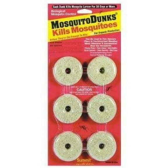 Summit Chemical Mosquito Dunks - Bait Disc for Mosquitoes, Outdoor Use - 6 Pack