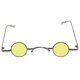 thumbnail image 1 of EeaseMX Gafas de sol con montura redonda pequeña, creativas, decorativas, para fiesta y playa, para hombres y mujeres (amarillas), 1 of 8