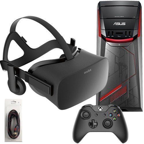 rigtig meget Ombord Booth Oculus Rift 2 Items Starter Bundle:Virtual-Reality VR Headset and Asus  G11CD Gaming Desktop Intel i5 16GB DDR4 NVIDIA GTX1060 - Walmart.com