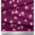thumbnail image 3 of Soimoi Poly Georgette Fabric Magnolia Floral Print Fabric by Yard 52 Inch Wide, 3 of 3
