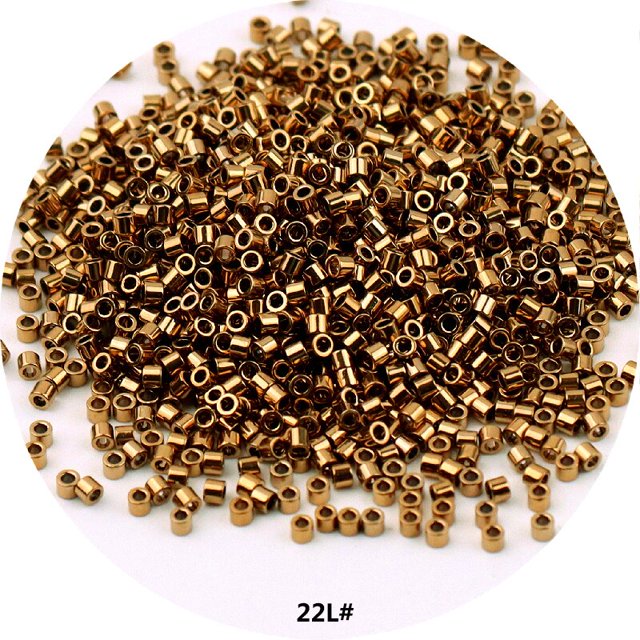 Cuentas de vidrio 11/0, cuentas de semillas japonesas de Color opaco metálico uniforme de 1,6mm para costura, fabricación de joyas DIY Dengxun unisex