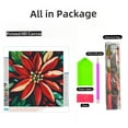 thumbnail image 2 of Red Merry Christmas Flower DIY 5D Diamond Art Painting by Number Kits for Adults Paint with Full Drill Round Diamond Gems Painting Art Craft for Home Wall Decoration 13.8x13.8in, 2 of 8
