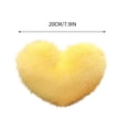 thumbnail image 2 of Wadada Soft Heart Throw Pillow Plush Heart Shaped Decorative Pillow Faux Rabbit Fluffy Heart Shaped Cushion for Girl on Valentine's Day Fit for Living Bed Dining Sofa Car (Yellow), 2 of 6