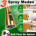 thumbnail image 2 of SUNRINX High Arc Kitchen Faucets With Pull Down Sprayer, Stainless Steel Sink Faucet, Brushed Gold, Non-Contact Sensor, 2 Water Flow Modes, 2 of 11
