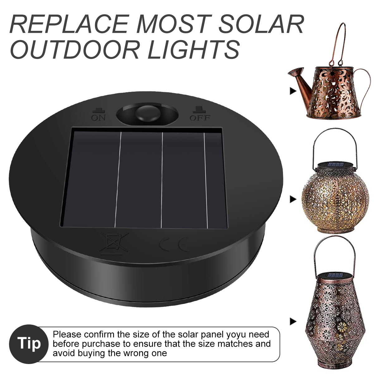 Gøre klart inerti Risikabel 2Pcs Solar Lantern Light Replacement Top with 30 LED String Light LED Solar  Panel Lantern Lid Round Solar Lights Replacement Part for Watering Can  Lights Outdoor Hanging Lanterns - Walmart.com