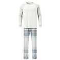 thumbnail image 5 of Ashirexll Mens Pajamas Set, Two Piece Sets, Long Sleeve Sleepwear Set Soft Solid Color Sleepwear and Home Loungewear, 5 of 7