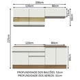 thumbnail image 3 of Cocina Integral 200cm Marrón/Blanco MADESA Glamy 07, 3 of 5