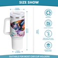 thumbnail image 3 of 40 Oz Car Handle Water Bottle Water Cup Water Bottle Water Jug Coffee Cup Travel Water Bottle Beautiful Watercolor Dog, 3 of 8