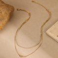 thumbnail image 3 of NICKSUN 18K Gold / Silver Plated Double Layer Necklace - Stainless Steel Herringbone & CZ Tennis Chain, Tarnish-Free Minimalist Stackable Choker for Women, 3 of 6