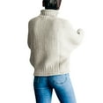 thumbnail image 2 of Womens Turtleneck Long Sleeve Casual Loose Oversized Knit Sweaters, 2 of 2