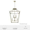 thumbnail image 6 of Hunter - Laurel Ridge 8-light Alturas Gold, Large Pendant Light, Dimmable, Formal Style, Lantern Shaped, for Bedrooms, Dining, Living Rooms - 19873, 6 of 6