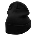 thumbnail image 3 of Weight Lifting Embroidered 12 Inch Long Knitted Beanie - Black OSFM, 3 of 5