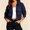 Navy, variant on Women's Casual Collar Long Sleeve Outdoor Button Jacket for Sports Fitness Yoga Shower Resistant White XL