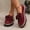 Wine, variant on WAVSUF Women's Lug Sole Loafers, Round Toe Retro Bow Slip On Casual Summer Dressy Shoes Black 8.5