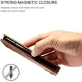 thumbnail image 6 of iPhone Xs Case, iPhone X Case, Leather Wallet Folio Case Book Design Flip Cover with Stand and ID Credit Card Slot Magnetic Closure for iPhone Xs/X Blue, 6 of 10