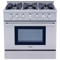 thumbnail image 2 of Thor Kitchen 36 Inch Professional 6 Burner Gas Range Oven, Stainless Steel, 2 of 10