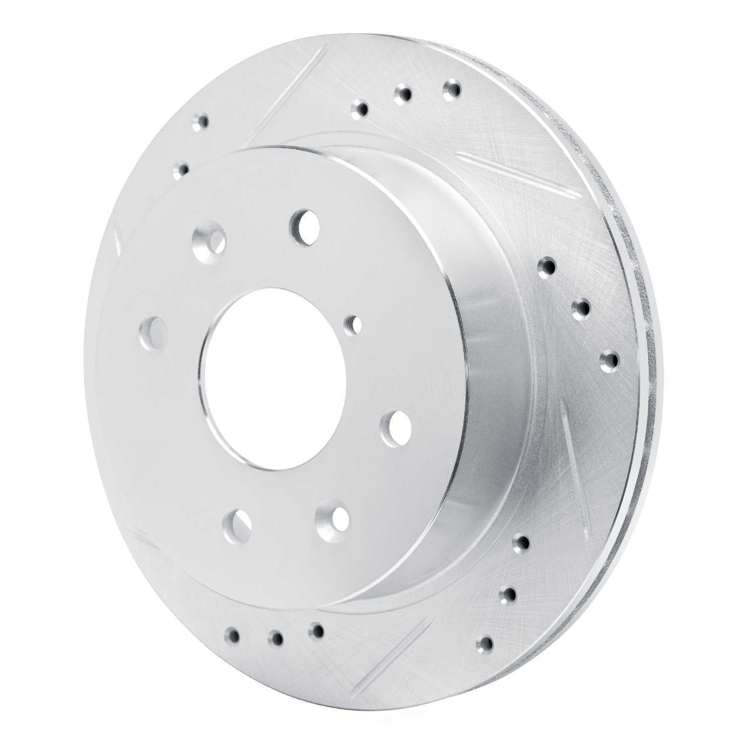 Dynamic Friction Company 631-80008L DFC Brake Rotor - Drilled And Slotted - Silver